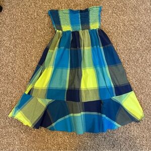 Route 66 Strapless Blue and Green Dress Juniors XL